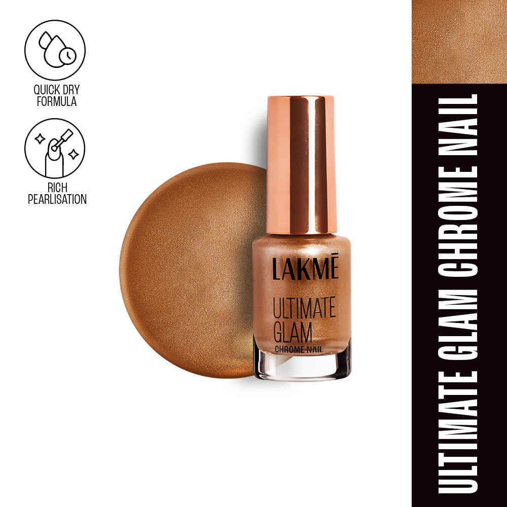 Buy Lakme Ultimate Glam Chrome Nail Bronze 6 ml - Purplle