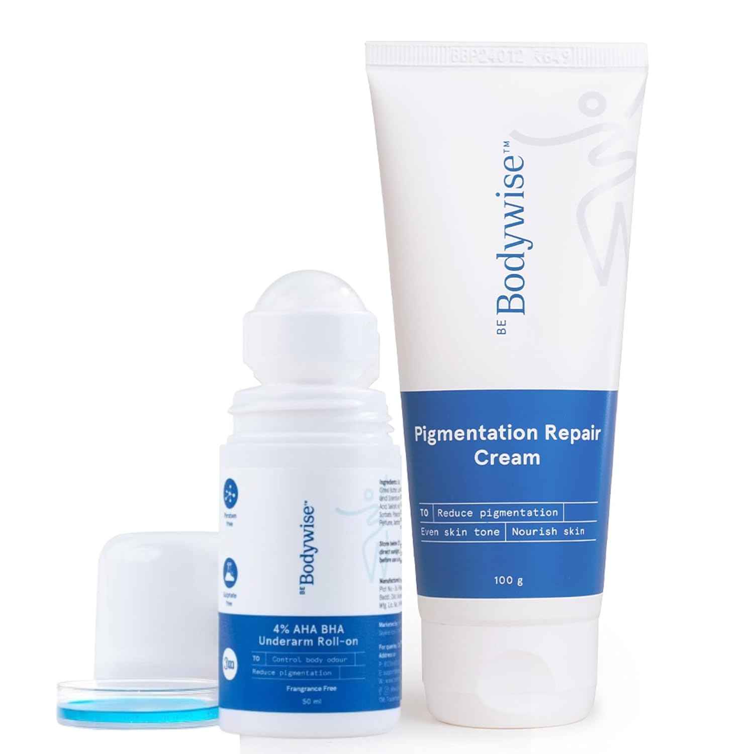 Buy Be Bodywise Underarm Pigmentation Kit - No Fragrance - Fights Underarm Odour And Severe Pigmentation-Pigmentation Repair Cream - 100 ml & Underarm Roll On - 50 ml, Combo of 2 - Purplle