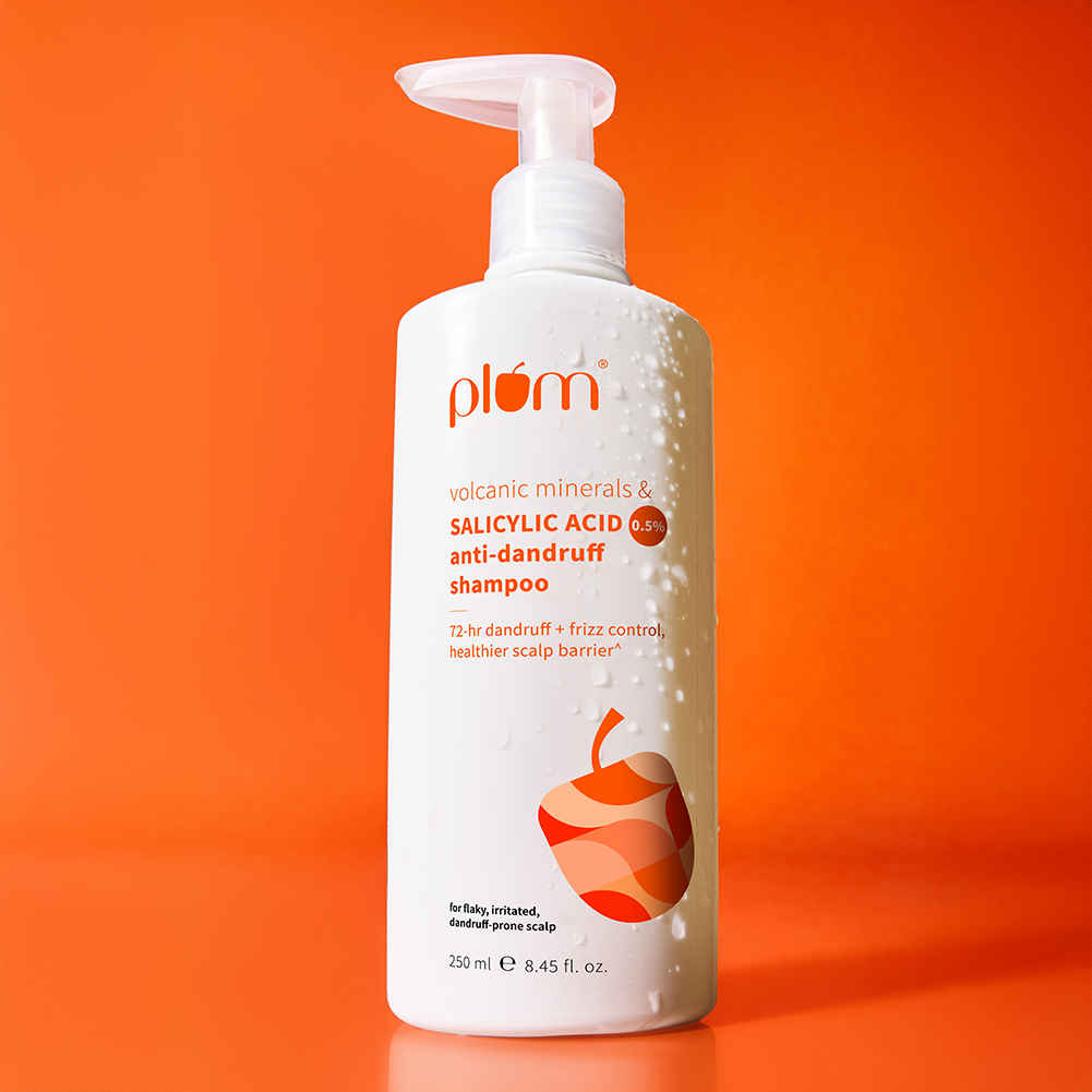 Buy Plum Anti-Dandruff Shampoo with Volcanic Minerals & 0.5% Salicylic Acid | 250 ml - Purplle