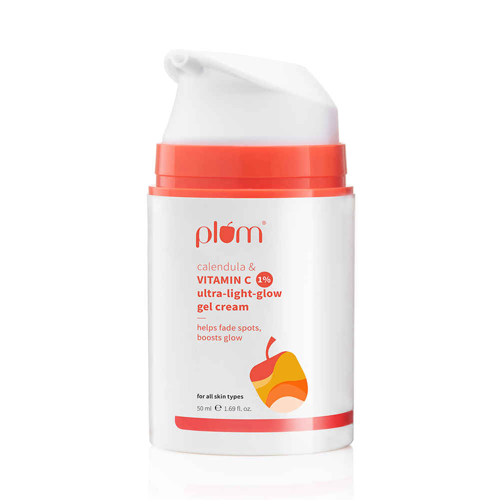 Buy Plum 1% Vitamin C Ultra-Light-Glow Gel Cream with Calendula | 50 gm - Purplle