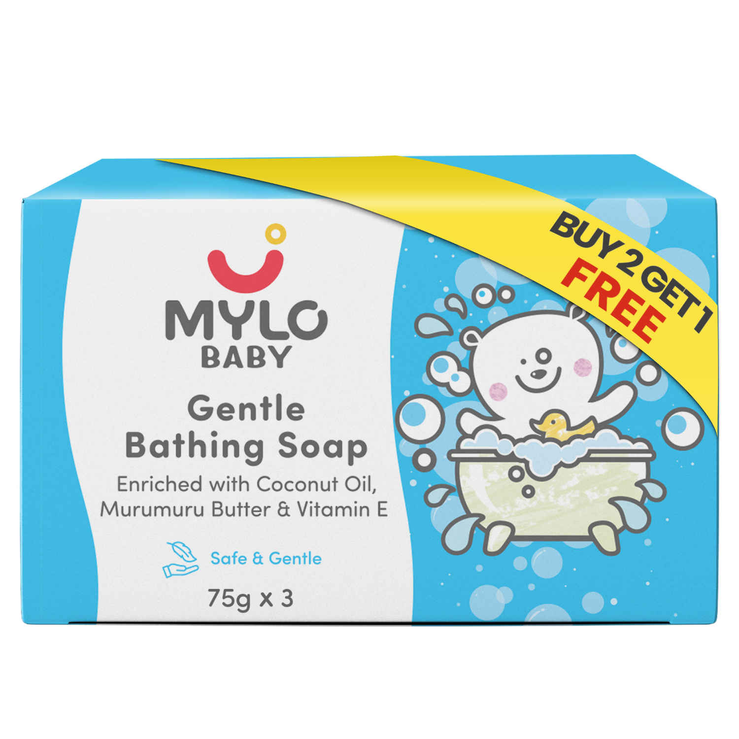 Buy Mylo Baby Soap Cleanses Gently | Retains Moisture for 0-3 Years | 75 gm (Pack of 3) - Purplle