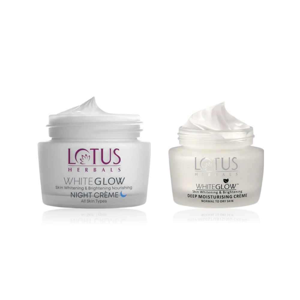 Buy Lotus Herbals Hydrate & Renew Kit: Lotus Brightening Gel Cream (40 gm) + Lotus Brightening Night Cream (60 gm) Combo of 2 - Purplle