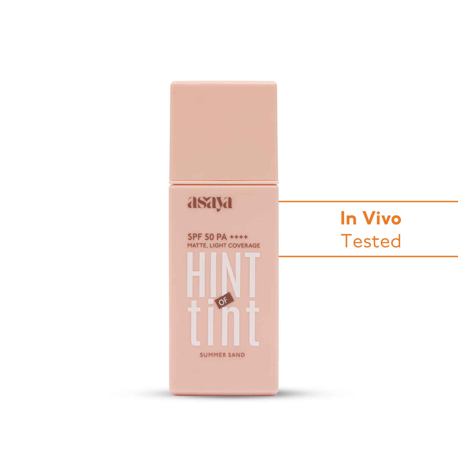 Buy Asaya Hint of Tint SPF 50 PA++++ Sunscreen | Medium | Broad Spectrum UV Shield | Lightweight, Dewy Finish for All Skin Types (40 ml) - Purplle