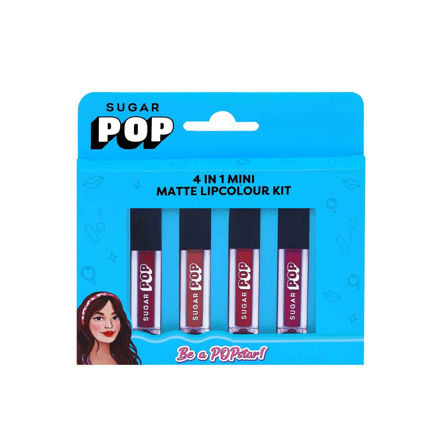 Buy SUGAR POP 4 in 1 Mini Matte Lipcolour Kit | Vitamin E | Smudgeproof | Long-lasting Wear | 4 N x 1.1 ml - 01 Cult Classics - Purplle