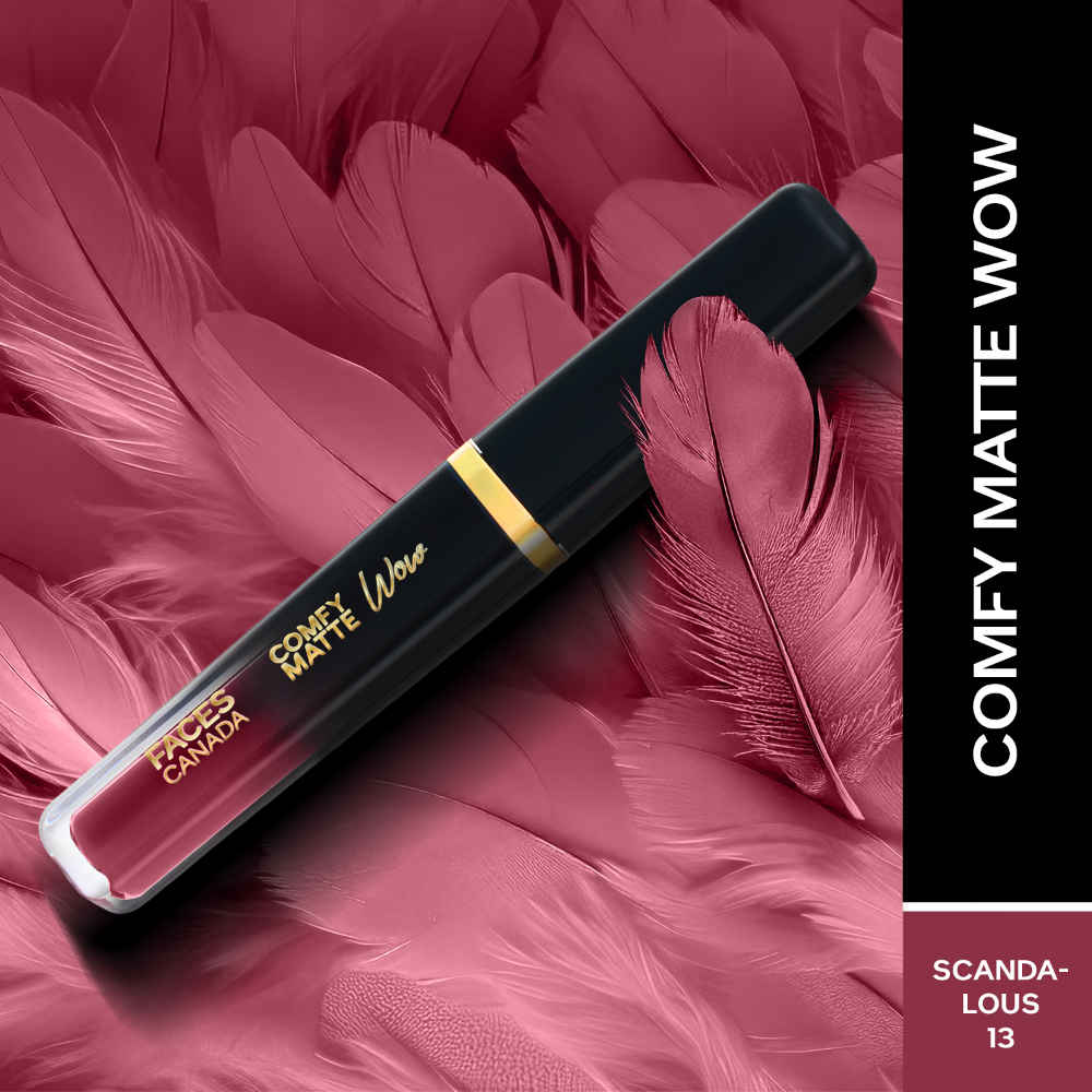 Buy FACES CANADA Comfy Matte Wow Liquid Lipstick Scandalous 13, 3.8 ml - Purplle