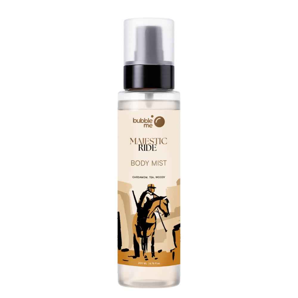 Buy Bubble Me Majestic Ride Body Mist: A Bold Blend of Myrrh, Cedar & White Musk | 200 ml - Purplle