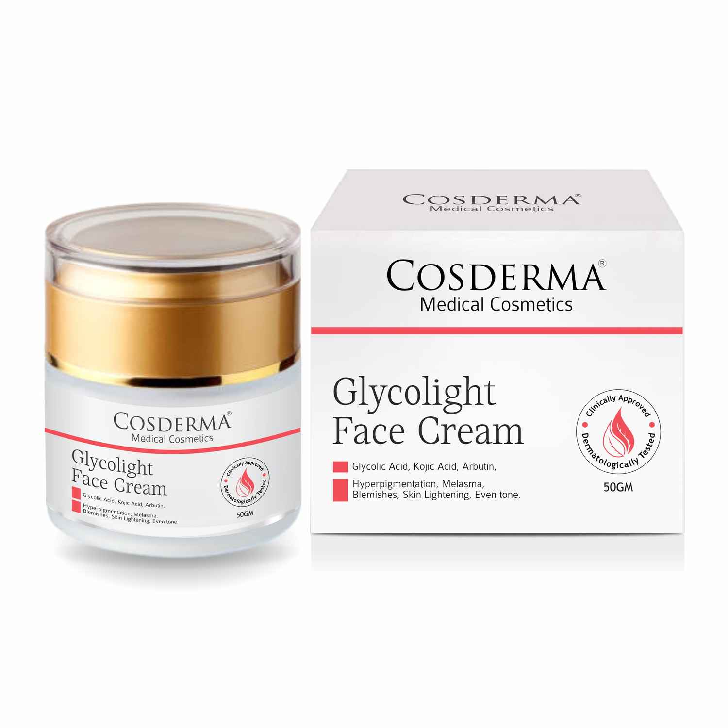Buy Cosderma Glycolight Face Cream - Brighten & Rejuvenate Overnight Cream | Reduces Acne and Blemishes 50 gm - Purplle
