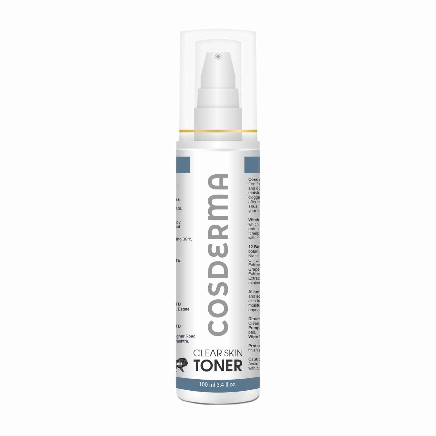 Buy Cosderma Clear Skin Toner | Oil Control & Botanical Enriched Deep Cleanser 100 ml - Purplle