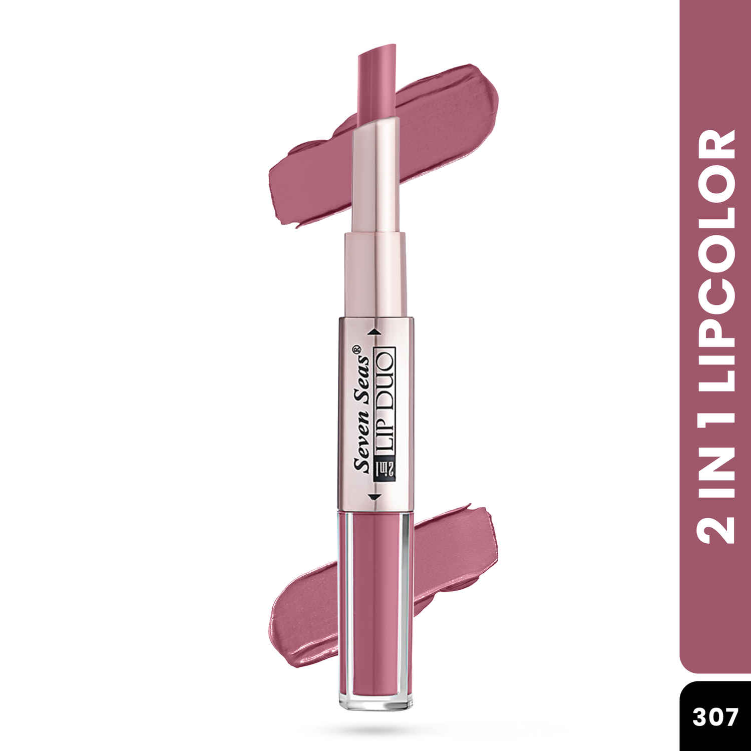 Buy Seven Seas Lip Duo 2 in 1 Lipstick and Liquid Lipstick - 07 Monza-1 (7 gm) | Long Lasting and Waterproof | Non Transfer Lipstick for Women - Purplle