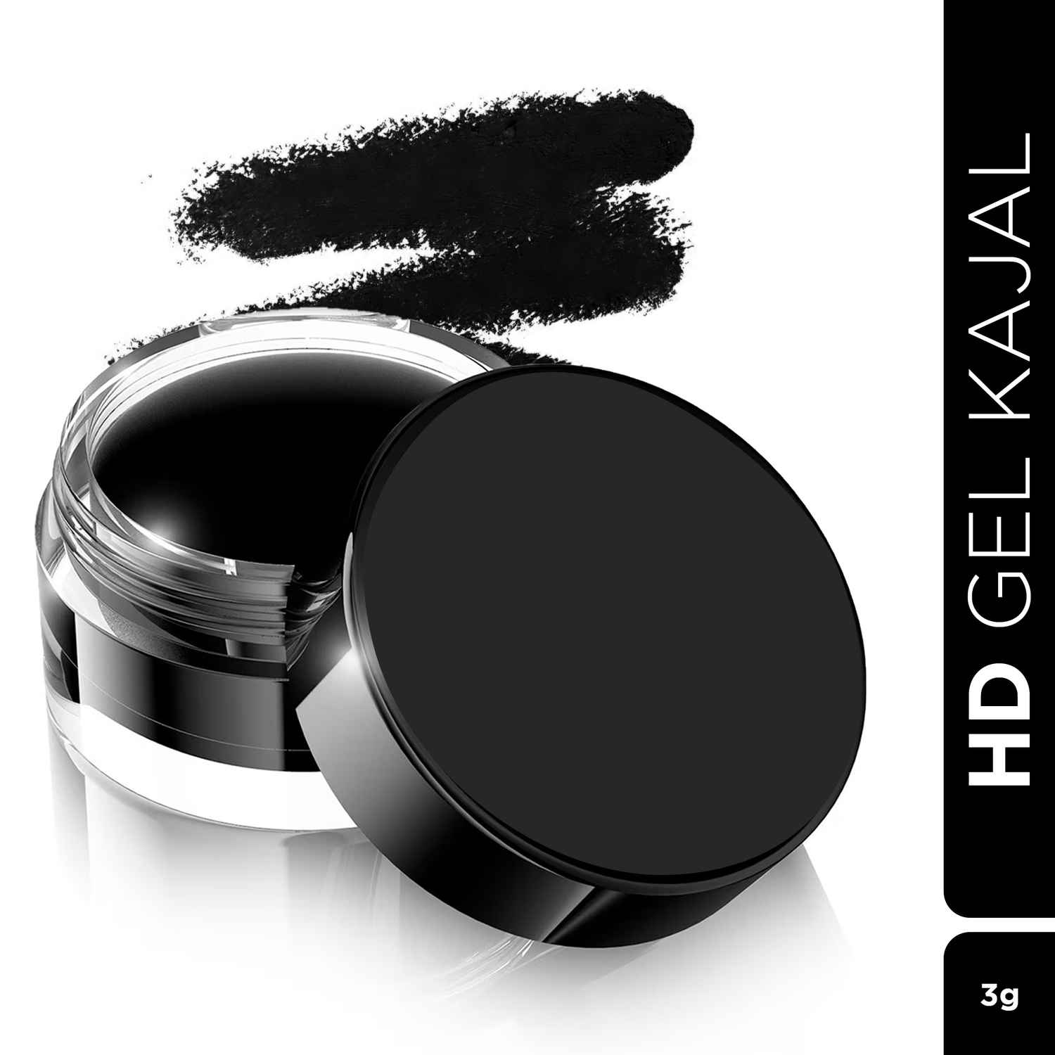 Buy Seven Seas HD Gel Kajal - Jet Black (3 gm) | Long Lasting | Waterproof and Smudgeproof Kajal for Women - Purplle