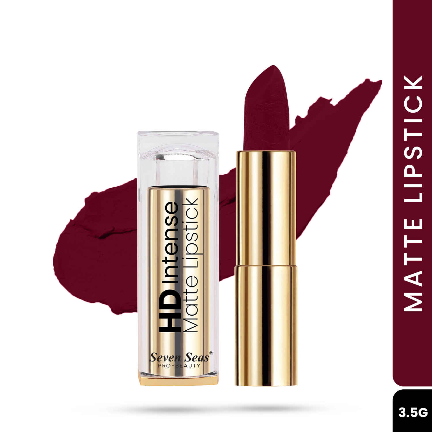 Buy Seven Seas HD Intense Matte Lipstick - 613 Maroon (3.5 gm) | Long Lasting | Highly Pigmented | Non Transfer Lipstick for Women - Purplle