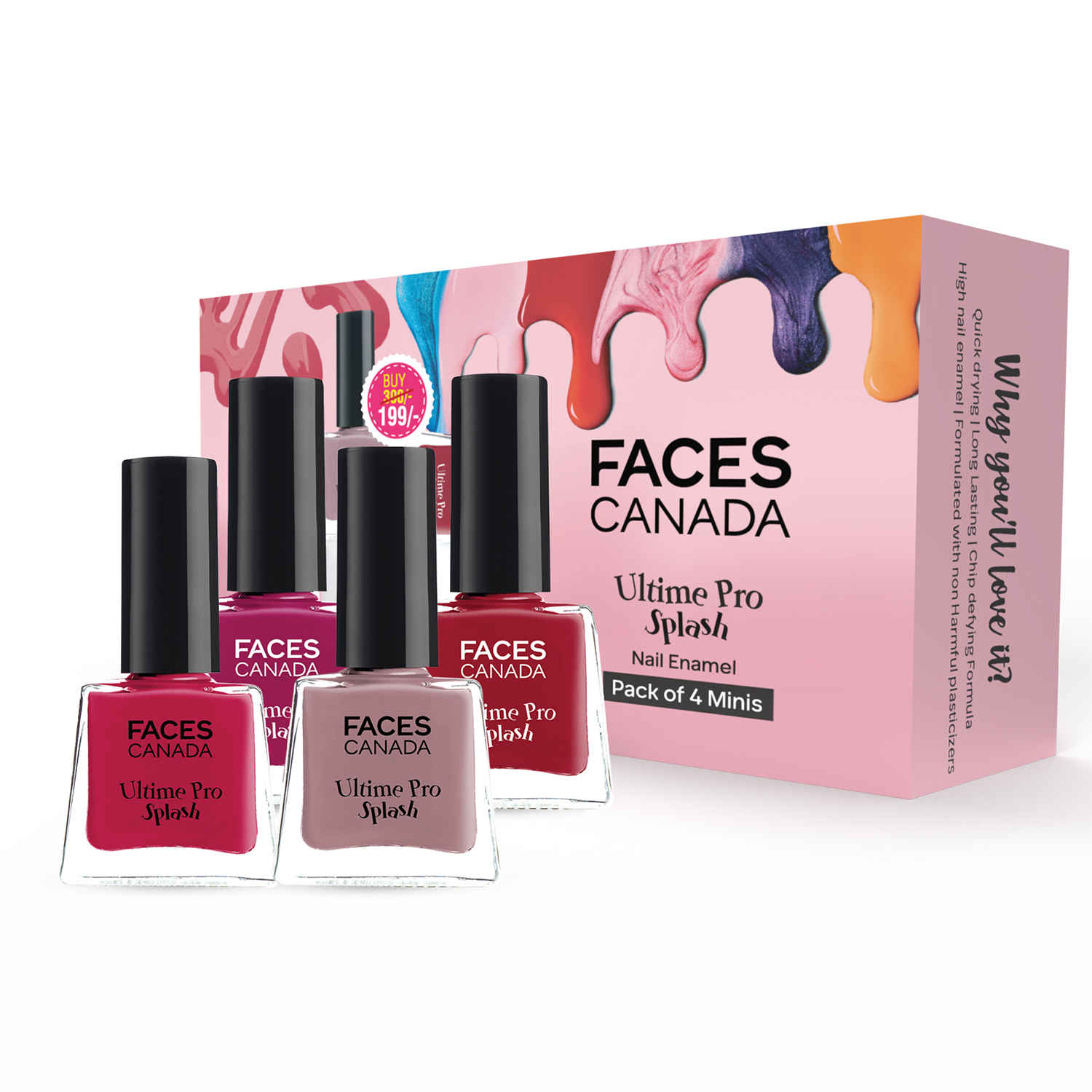 Buy Faces Canada Splash Mini Combo - Bold Essentials 5.6 ml - Purplle