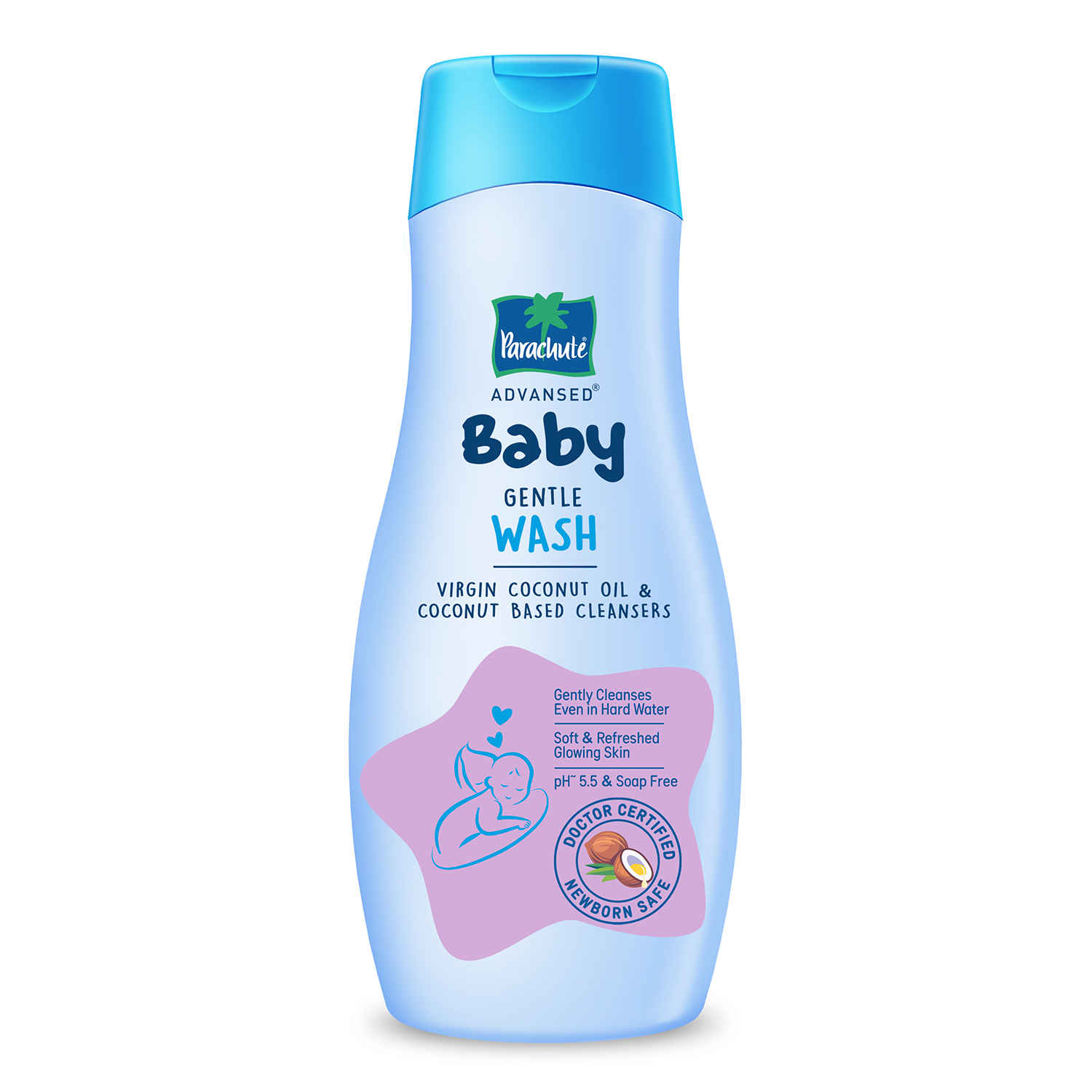Buy Parachute Advansed Baby Gentle Wash for New Born | Enriched with Virgin Coconut Oil | Gently cleanses in Hard water | Doctor certified | 410 ml - Purplle
