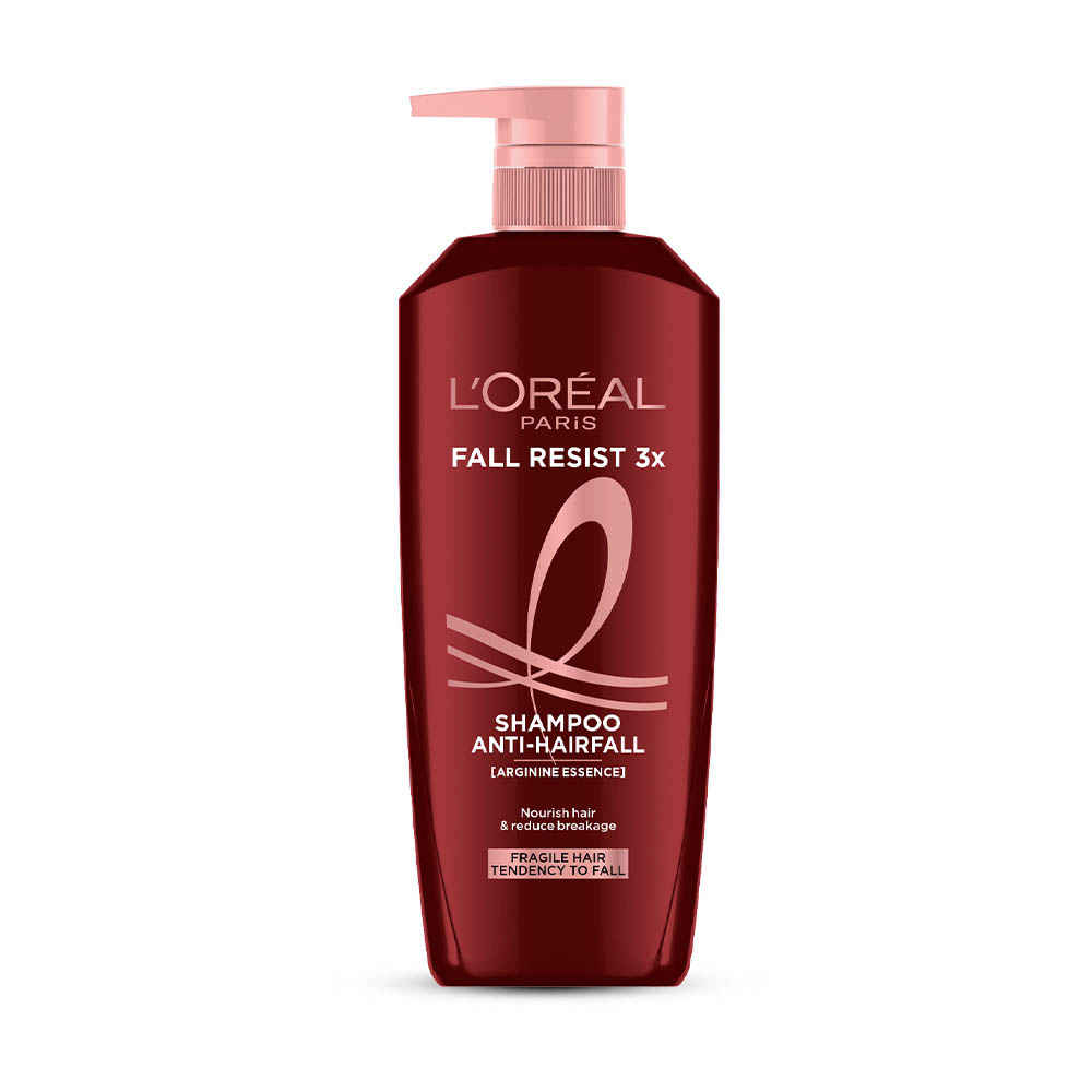 Buy L'Oreal Paris Fall Resist 3x Anti-Hair Fall Shampoo, Reinforcing & Nourishing for Hair Growth, For Thinning & Hair Loss, With Arginine Essence, 650 ml - Purplle