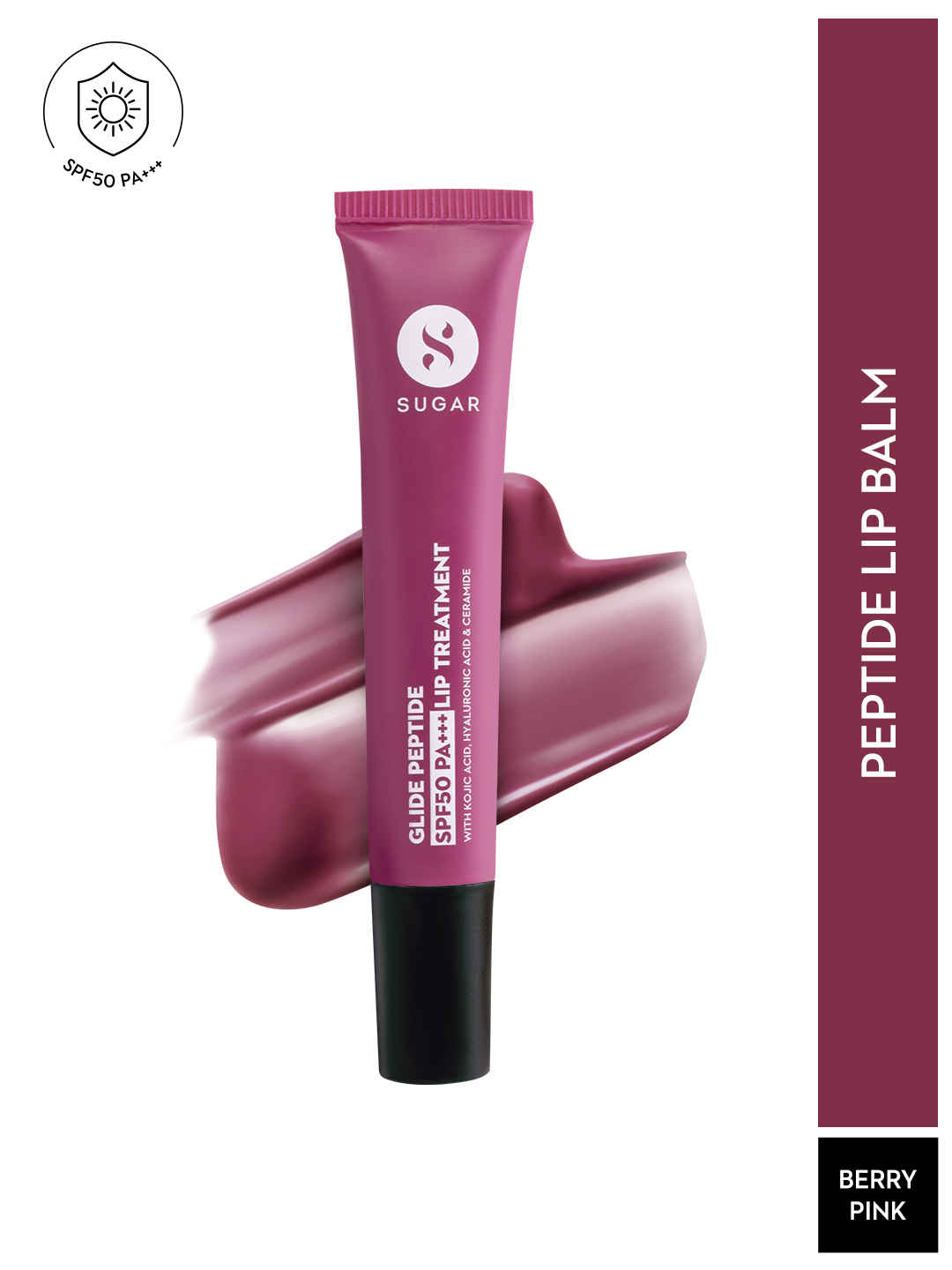 Buy Sugar Glide Peptide SPF50 PA+++ Lip Balm Lip Treatment 03 Berry Blast (10 ml) - Purplle