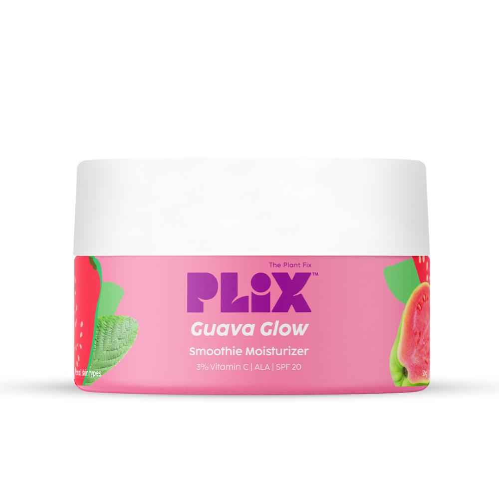 Buy PLIX Guava Glow Smoothie Moisturizer For Brighter Skin (50 gm) | With Vitamin C & Ala | Face Cream For Even-Tone Skin, Promotes Hydration | For Men & Women - Purplle