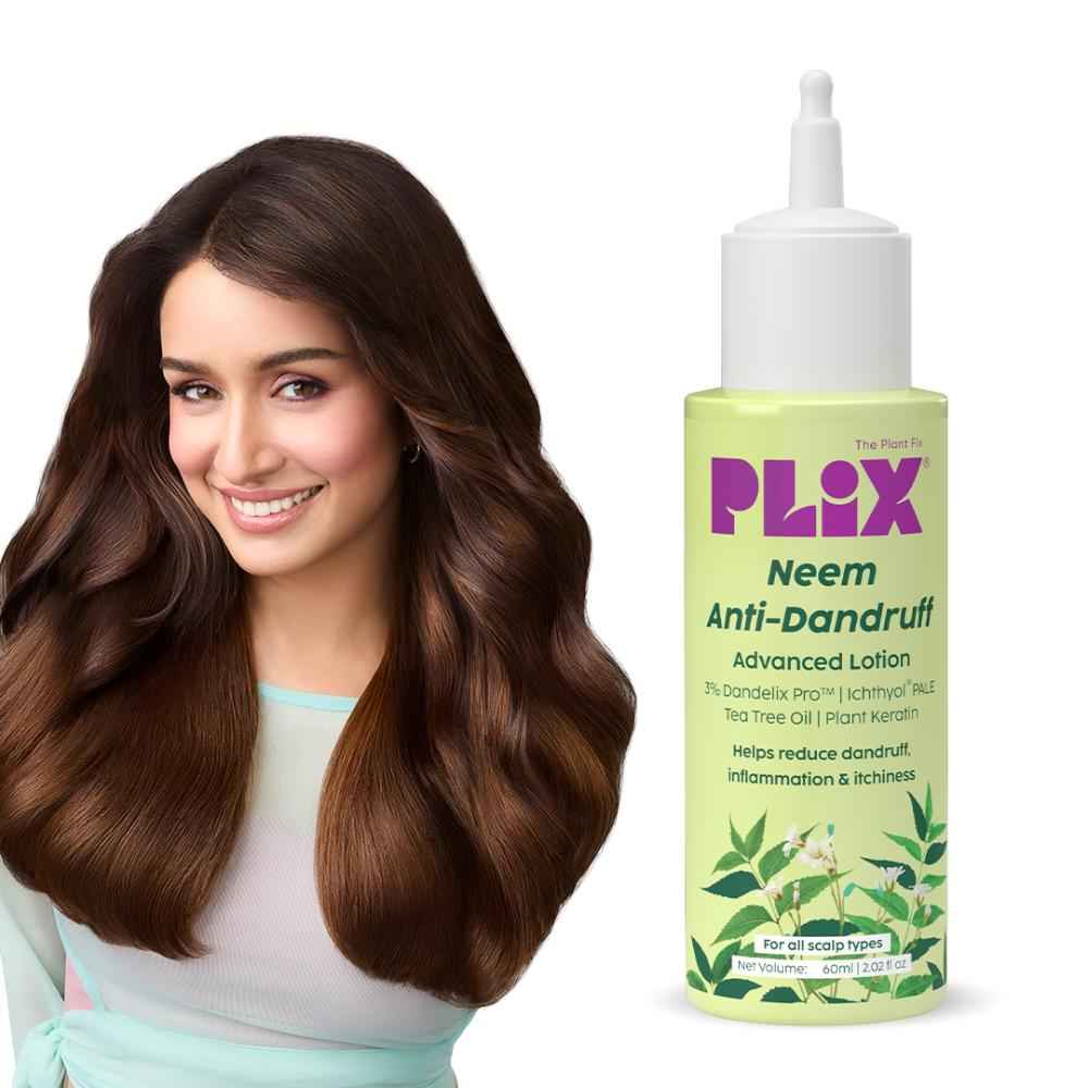 Buy PLIX Neem Anti-Dandruff Advanced Lotion | Reduce Dandruff, Itching & Irritation | With Dandelix Pro & Ichthyol PALE | Paraben & Sulphate Free | Unisex (60 ml) - Purplle