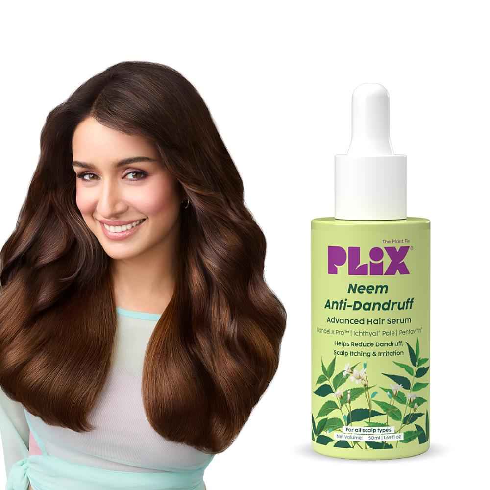 Buy PLIX Neem Anti-Dandruff Advanced Hair Serum | Help Reduce Dandruff, Itching & Inflammation 50 ml - Purplle