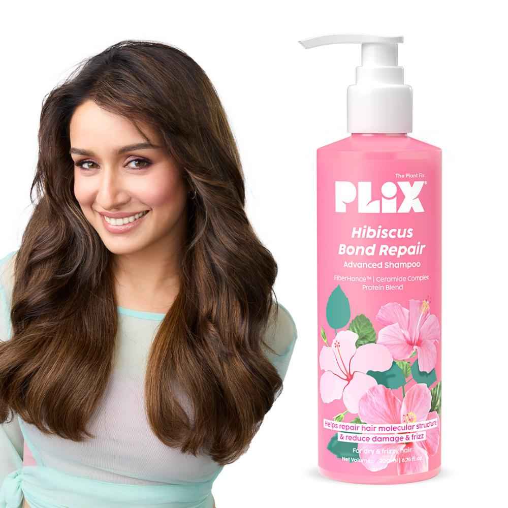 Buy PLIX Hibiscus Bond Repair Advanced Shampoo For Damaged, Frizzy Hair - 200 ml | Repair Hair Molecular Structure | Fiberhance & Hibiscus Extract | Men & Women - Purplle