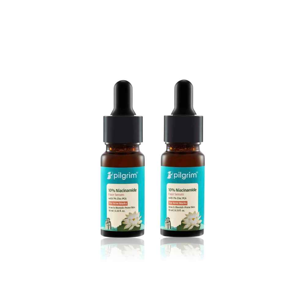 Buy Pilgrim 10% Niacinamide Face Serum Pack of 2 (10 ml each) - Purplle