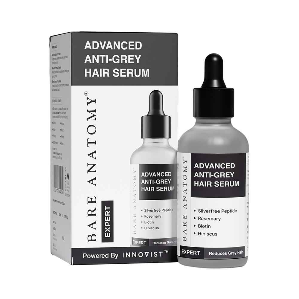 Buy Bare Anatomy Advanced Anti-Grey Serum | Reduces Hair Greying | Silverfree Peptide + Biotin + Rosemary | Fast Absorbing, Odorless, Non-Sticky | Clinically proven formula For Men & Women | 50 ml - Purplle