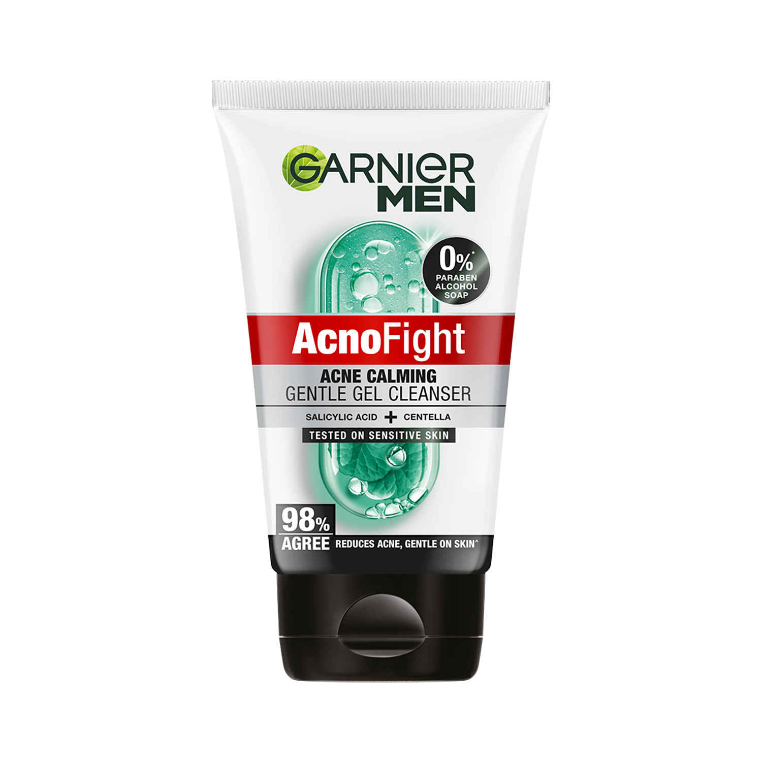 Buy Garnier Men Acno Fight Gentle Gel Cleanser Face Wash for Men | With Salicylic Acid & Centella | Fights Acne, Soothes Skin | For Sensitive, Oily & Acne-Prone Skin | No Parabens, Alcohol, or Soap | 100 gm - Purplle