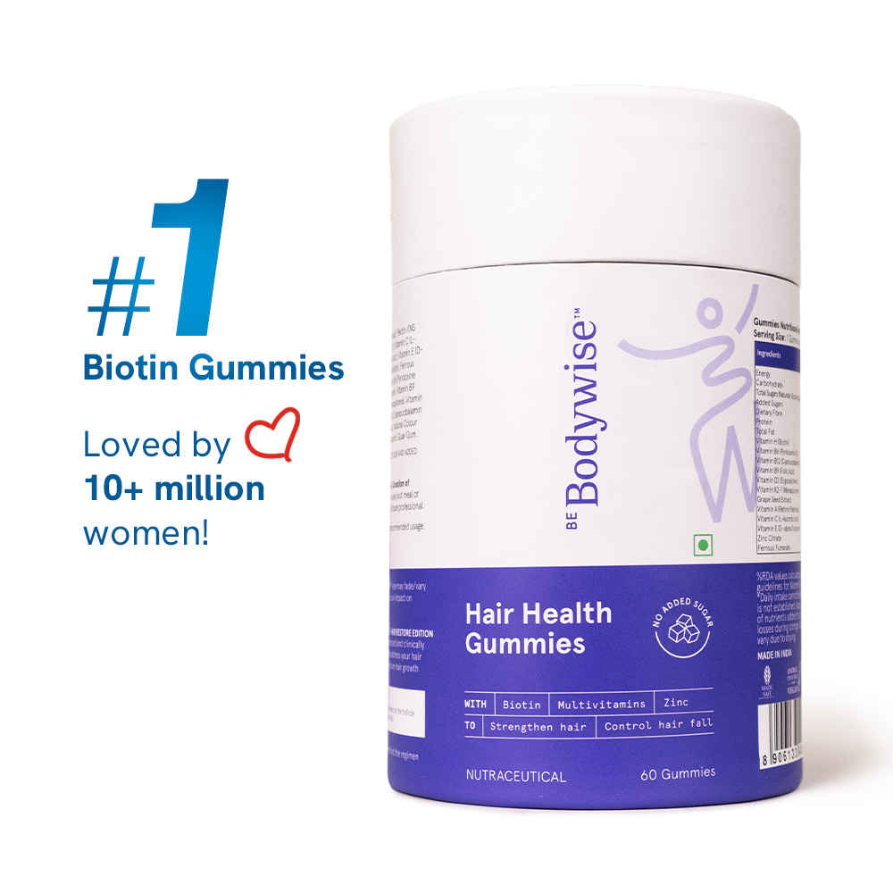 Buy Be Bodywise Biotin Hair Gummies - 60 Gummies, 222 gm - Purplle