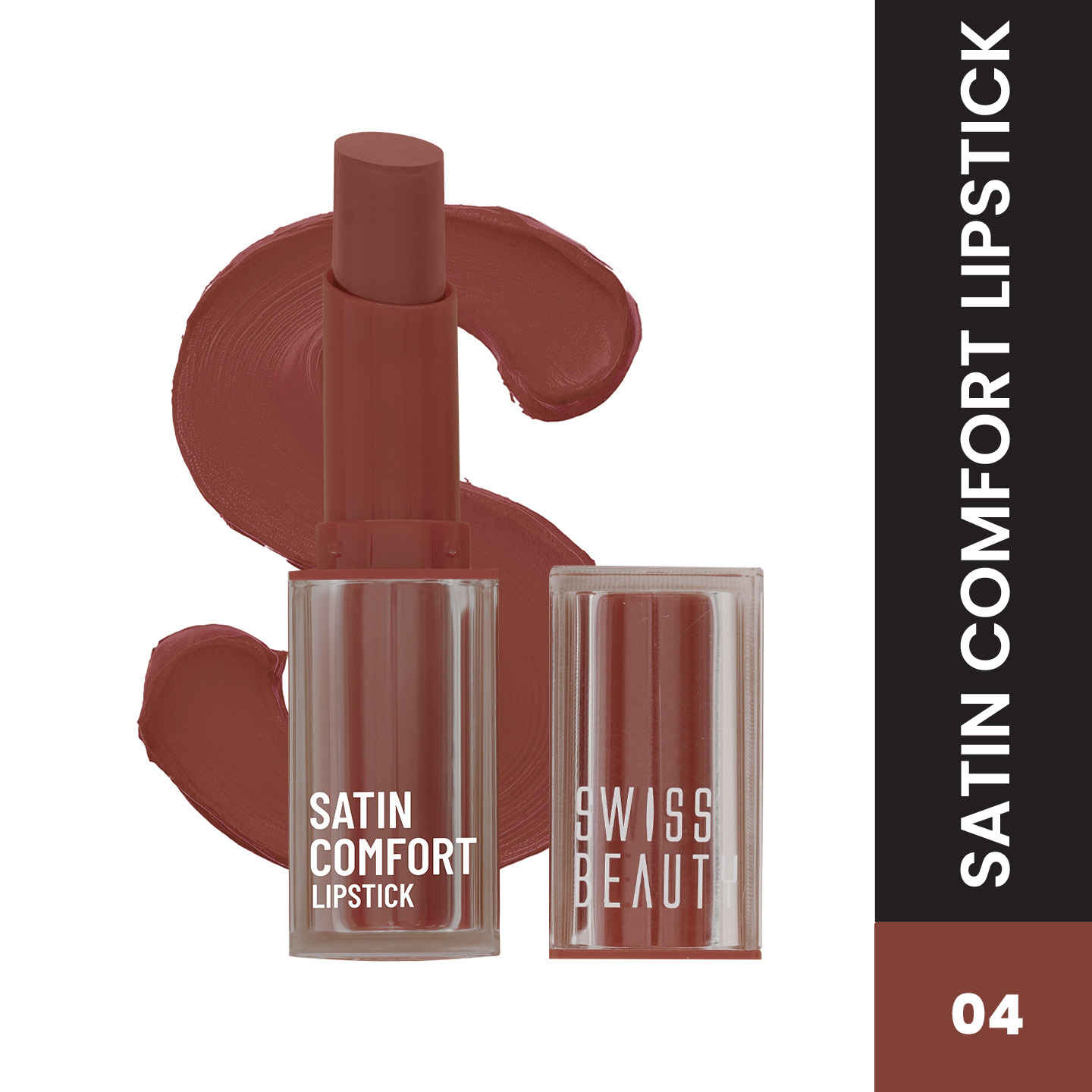 Buy Swiss Beauty Satin Comfort Lipstick - Toasted Brown - 3 gm - Purplle