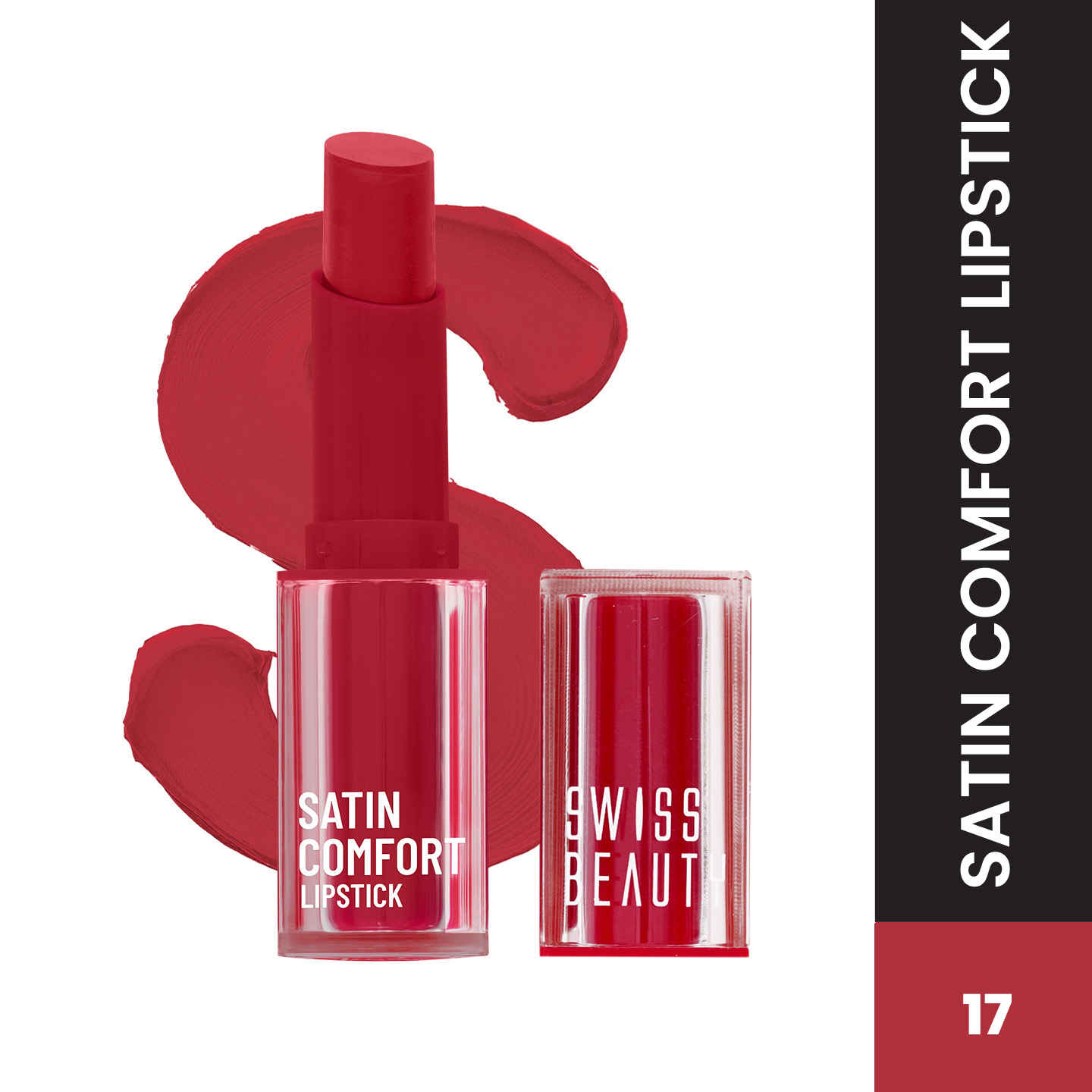 Buy Swiss Beauty Satin Comfort Lipstick - Red Dahlia - 3 gm - Purplle