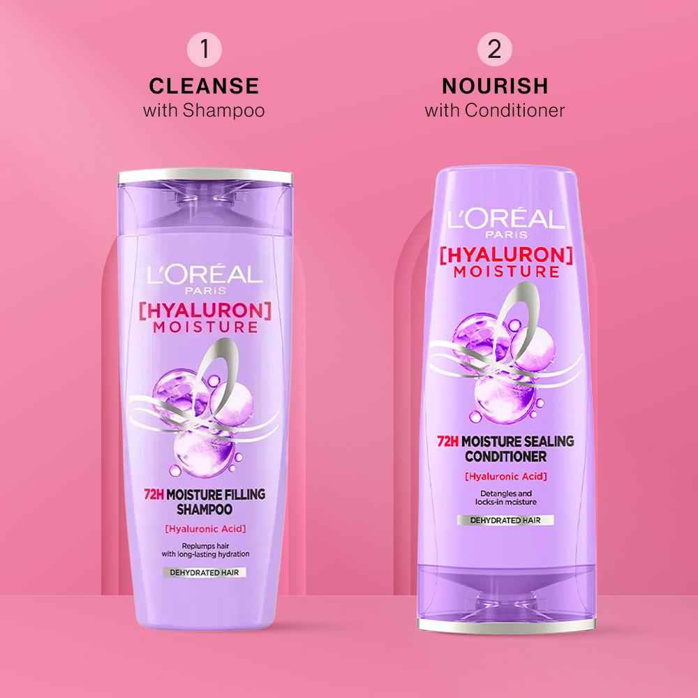 Buy L'Oreal Paris Hyaluron Moisture Hair Care Duo 1 (Hyaluron Moisture 72H Moisture Shampoo (200 ml) Hyaluron Moisture 72H Moisture Conditioner (175 ml) - Combo of 2 - Purplle