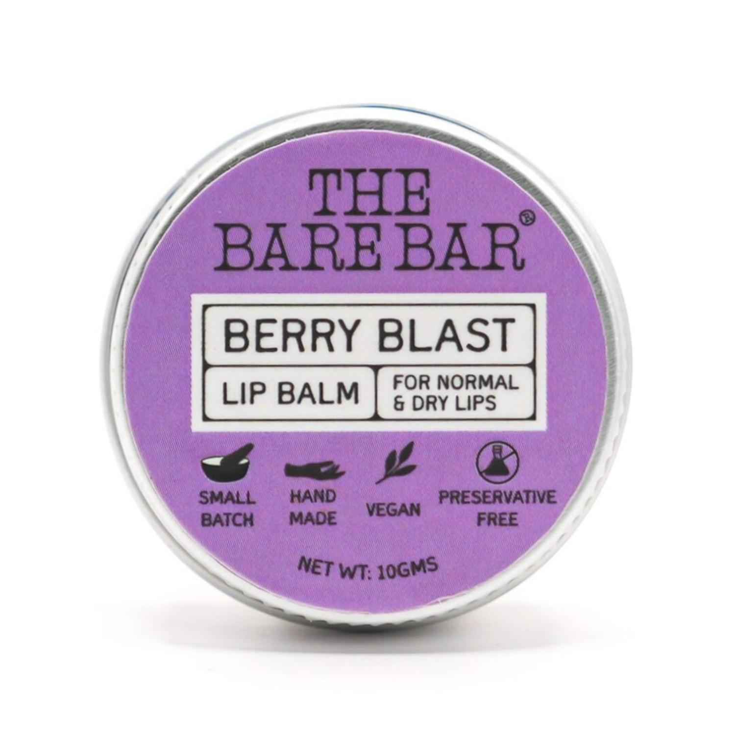 Buy The Bare Bar Berry Blast Lip Balm – 10 gm | With Jojoba, Castor & Olive Oils | Fruity Hydration for Soft, Nourished Lips - Purplle
