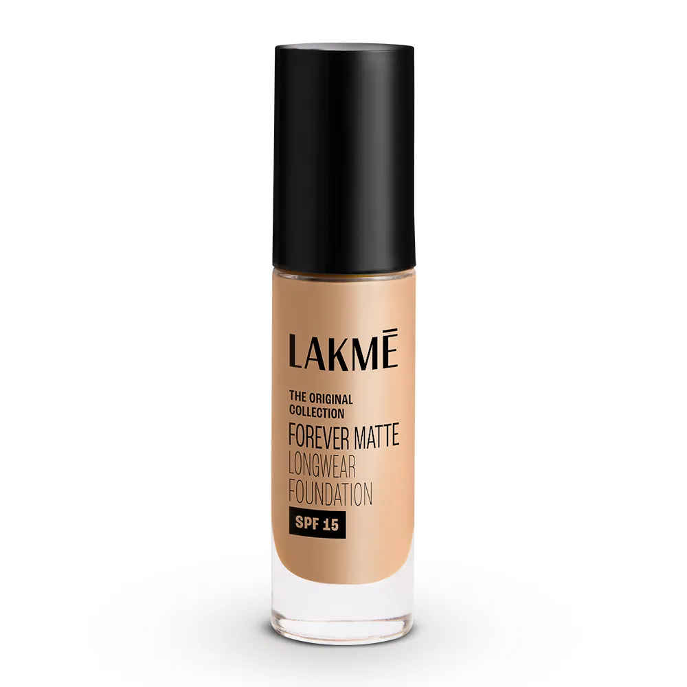 Buy Lakme Forever Matte Longwear Foundation, Warm Beige, 25 ml - Purplle