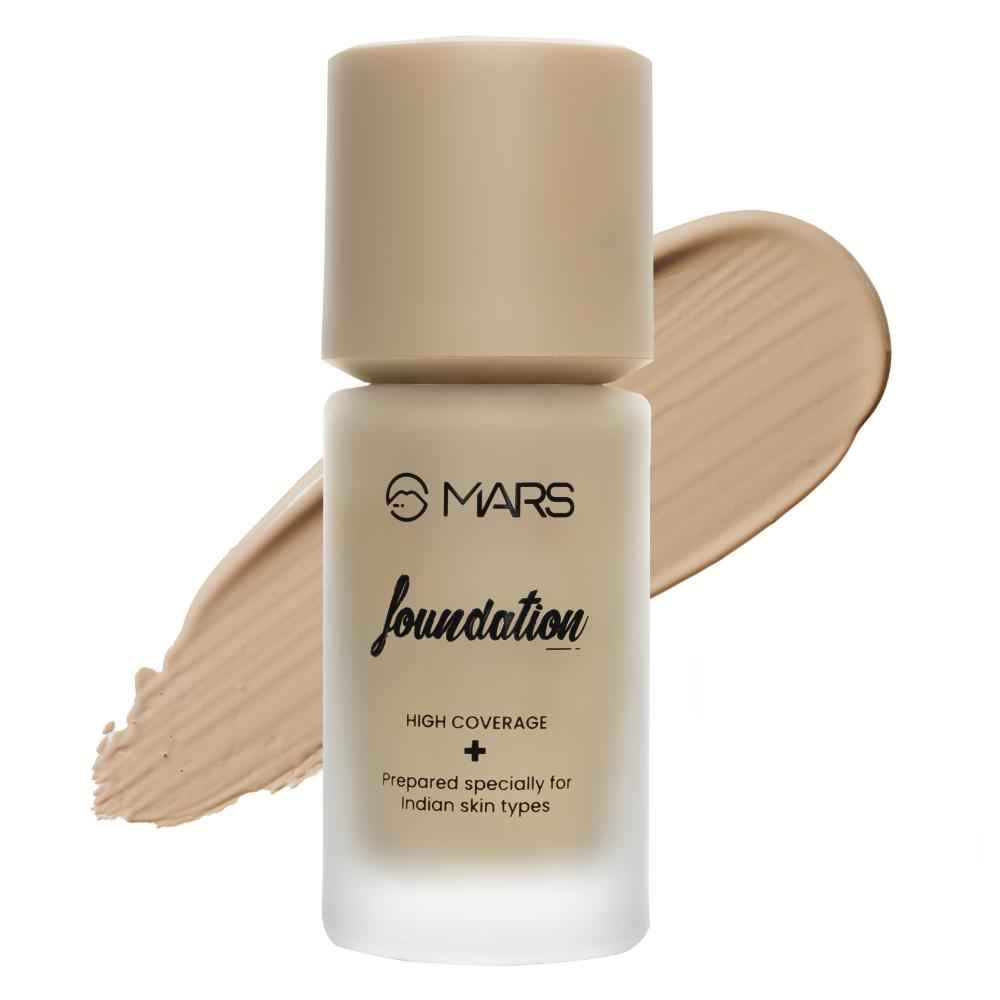 Buy MARS High Coverage Liquid Foundation | Blemish Free & Blendable Foundation for Makeup (40 ml) (SHADE-04) - Purplle
