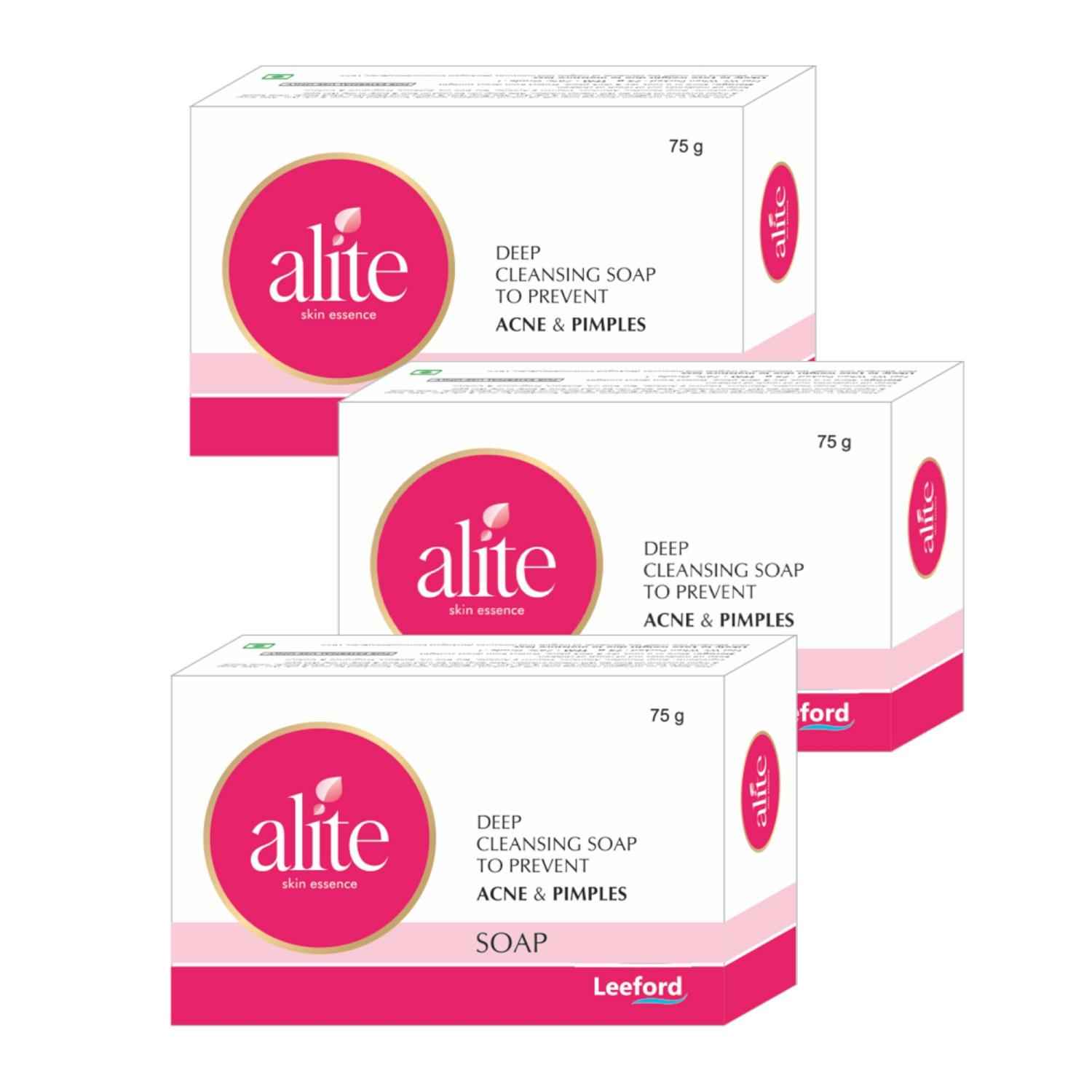 Buy Alite Anti Acne Soap With Tea Tree Oil & Salicylic Acid | Full-body Cleansing (75 gm) Pack of 3 - Purplle