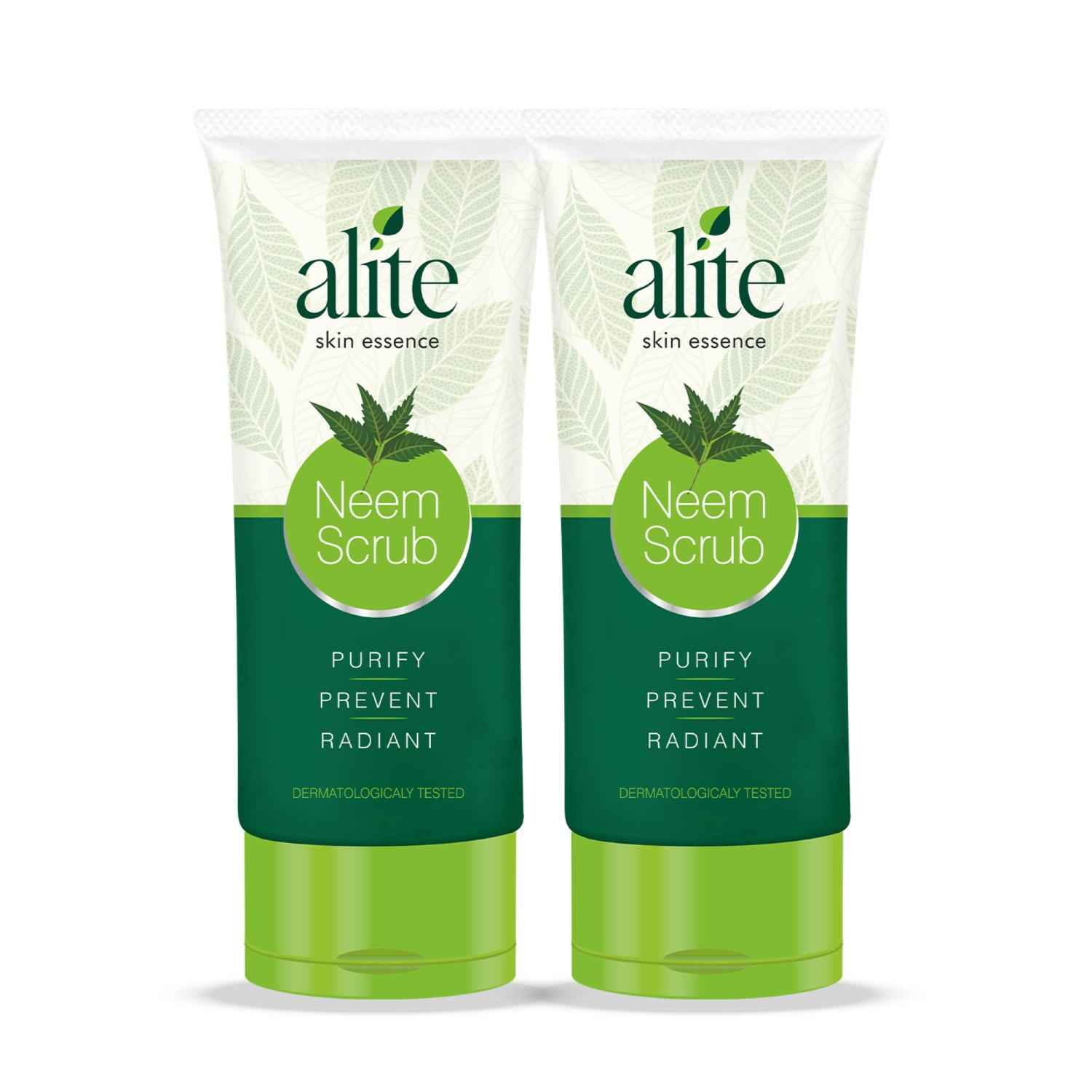Buy Alite Neem Face Scrub with Aloevera Cucumber Extract Fights Breakouts Clear Skin Scrub (70 gm) Pack of 2 - Purplle