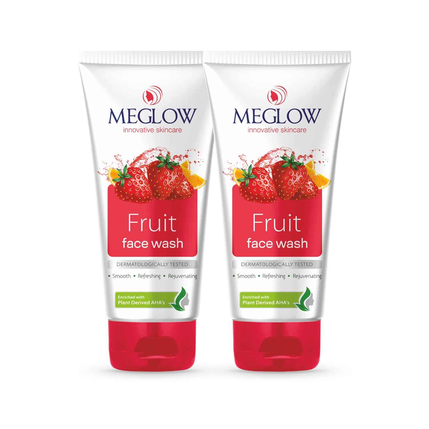 Buy MEGLOW FRUIT FACE WASH 70 gm Pack of 2 - Purplle