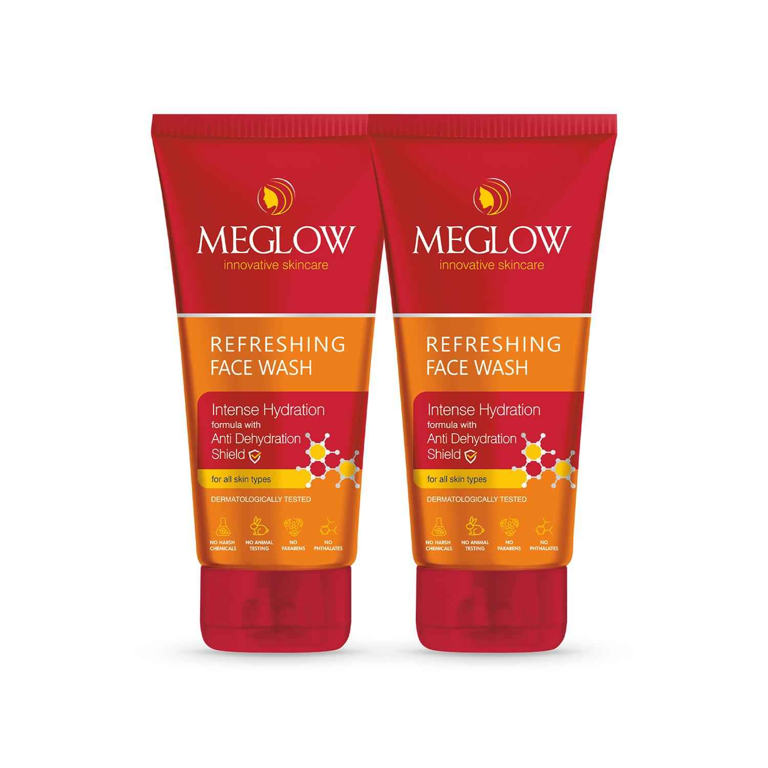 Buy MEGLOW REFRESHING FACE WASH 70 gm Pack of 2 - Purplle
