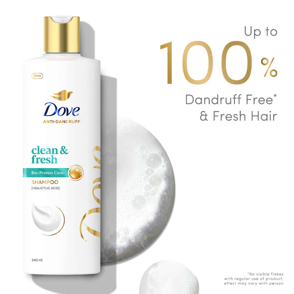 Buy Dove Dandruff Clean & Fresh Shampoo (340 ml) - Purplle