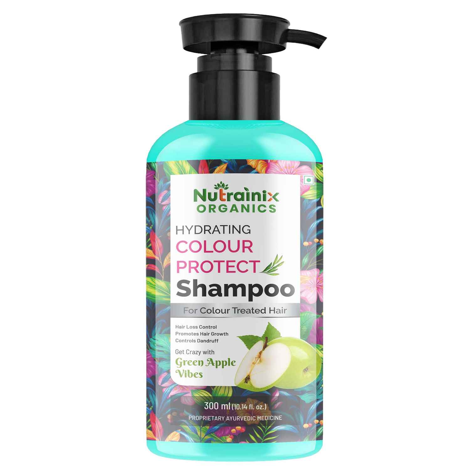 Buy Nutrainix Organics Hydrating Colour Protect Shampoo, Hydration for Vibrant, Treated Hair – Green Apple Freshness - 300 ml - Purplle