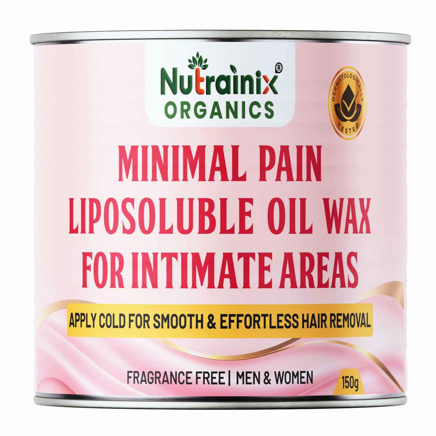 Buy Nutrainix Organics Minimal Pain Liposoluble Oil Wax, No-Heat Hair Removal for Intimate Areas & Sensitive Skin - 150 gm - Purplle
