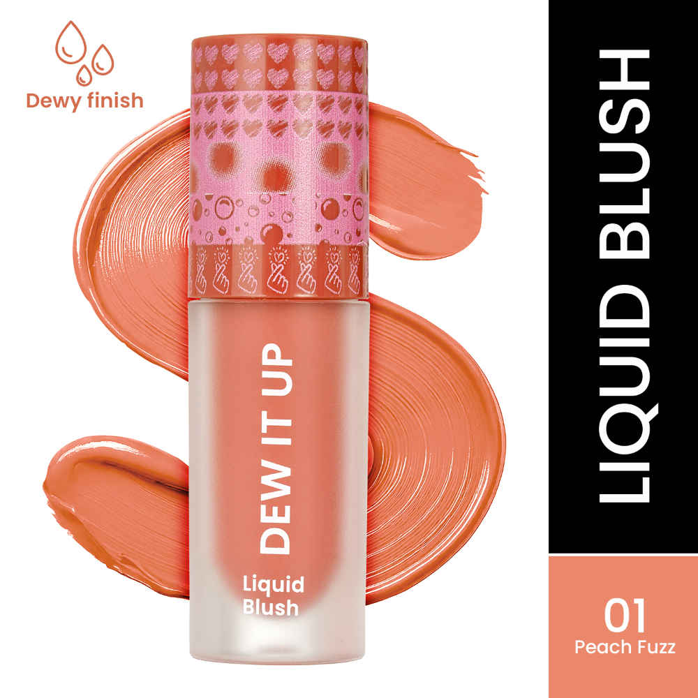 Buy Swiss Beauty Dew It Up Liquid Blush | Dewy Finish| High Colour Payoff | Hydrating | With Vitamin E & C | Peach Fuzz - 4 ml - Purplle