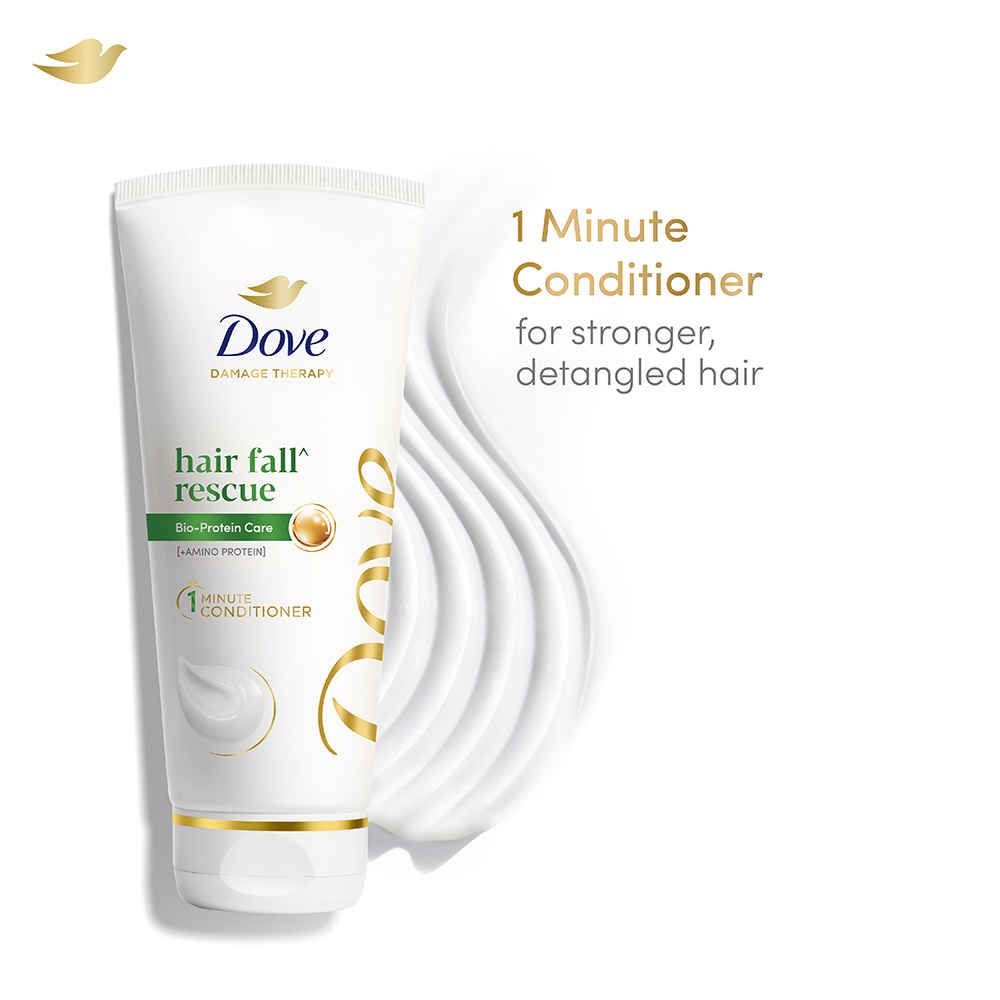 Buy Dove Hair Fall Rescue Hair Conditioner with Sunflower Oil and Moisture Lock Technology, For Hair Fall Control and Silky, Smooth Hair, 335 ml - Purplle