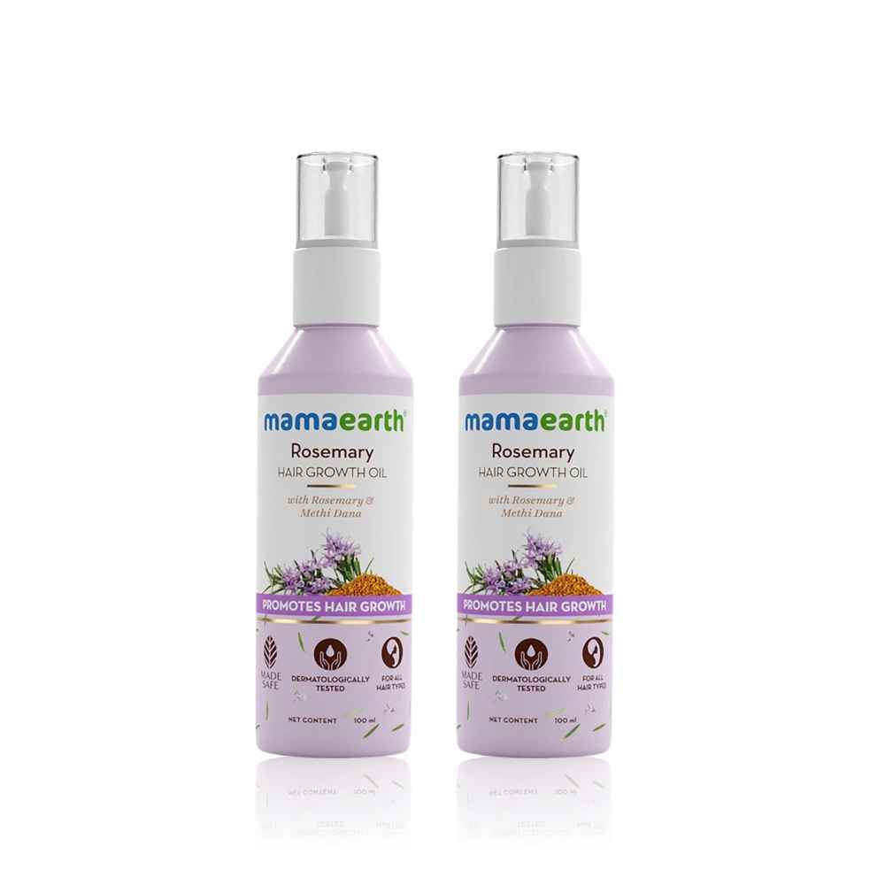 Buy Mamaearth Rosemary Hair Growth Oil with Rosemary & Methi Dana for Promoting Hair Growth - 100 ml (Pack of 2) - Purplle