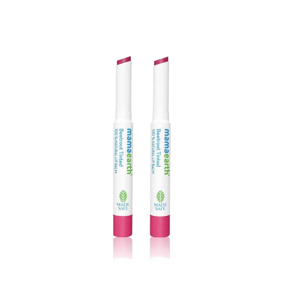 Buy Mamaearth Beetroot Tinted 100% Natural Lip Balm with Beetroot and Beeswax for Soft & Supple Lips - 2 gm (Pack of 2) - Purplle