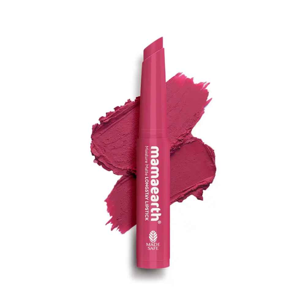 Buy Mamaearth Moisture Matte Longstay Mini Lipstick with Avocado Oil & Vitamin E for 12 Hour Long Stay-03 Candyfloss Pink - 0.7 gm (Pack of 2) - Purplle
