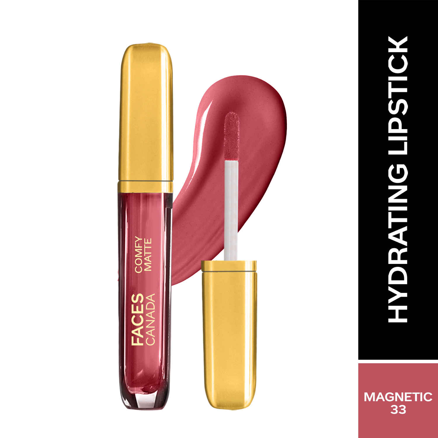 Buy FACES CANADA Comfy Matte Liquid Lipstick - Magnetic 33, 3.8 ml | Comfortable 10HR Longstay | Intense Matte Color | Almond Oil & Vitamin E Infused | Super Smooth | No Dryness | No Alcohol - Purplle