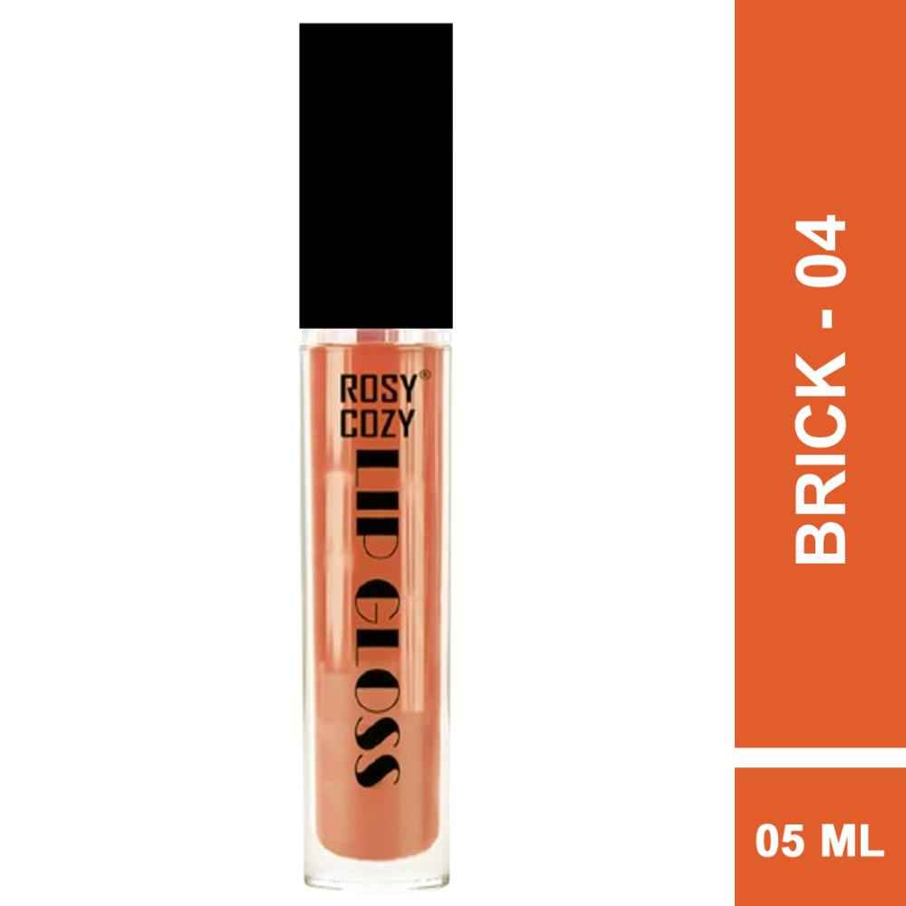 Buy Rosy Cozy Lip Gloss High Creme | Shade Brick | Color Nude Brown | High Shine Enriched With Vitamin E | Light Weight, Long Lasting, Non Sticky Hydrating Lipgloss 5 ml - Purplle