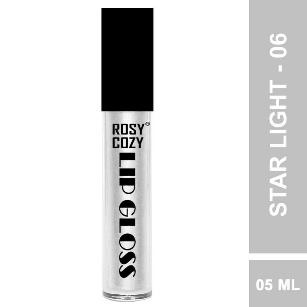 Buy Rosy Cozy Lip Gloss Shimmer | Shade Star Light | Color Silver | High Glossy, High Shine Enriched With Vitamin E | Light Weight, Long Lasting, Non Sticky Hydrating Lipgloss 5 ml - Purplle