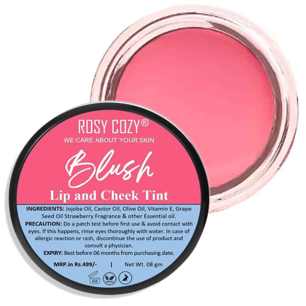 Buy Rosy Cozy Lip And Cheek Tint In Cream (Blush) For Women And Girls | 100% Organic With Pure & Natural Ingredients | Waterproof Long Lasting Lip & Cheek Tint Cream Lip Tint Cream Lip Moisturizer Cheek Moisturizer Lip Face Tint Lip Stain 8 gm - Purplle