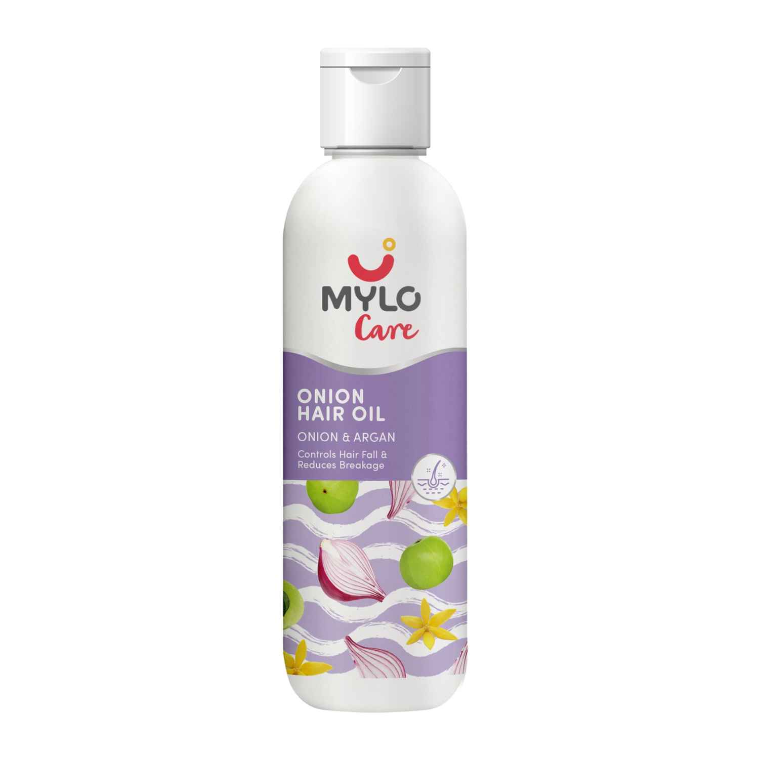 Buy Mylo Anti Hair Fall Oil With Onion & Argan Oil For Hair Growth Reduce, Hair Breakage 200 ml - Purplle